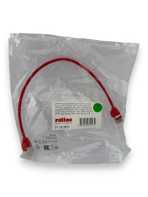 ROLINE U/FTP DataCenter Patchkabel Kat.6A (Class EA), LSOH, Slim, rot, 0,3 m