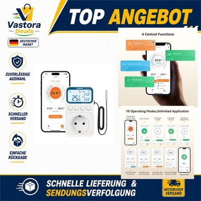 Inkbird ITC-C236T WLAN Thermostat Steckdose 16A mit App-Steuerung