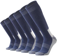 Men 3 Pairs Tube Socks Premium Cushion Cotton Over The Calf Athletic Knee Hig...