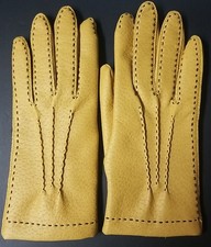 Vintage Fownes Gloves Womens Size B Tan Colored WPL 9522 100 Acrylic Lining