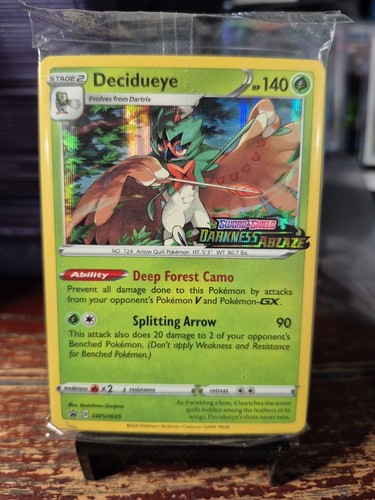 Pokemon SEALED Decidueye SWSH035 SWSH Darkness Ablaze Prerelease Promo Pack!!
