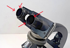 Testina Binocolare Per Microscopio Nikon Modelli B, S-kt, SBR Con 2 Oculari HK W10x – Usato In Buono Stato