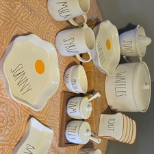 Large Rae Dunn Breakfast Serving Set 