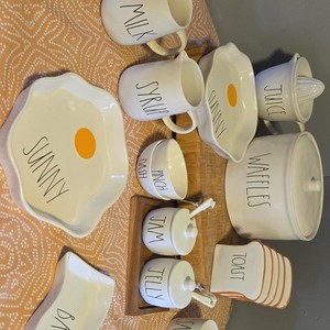 Large Rae Dunn Breakfast Serving Set 