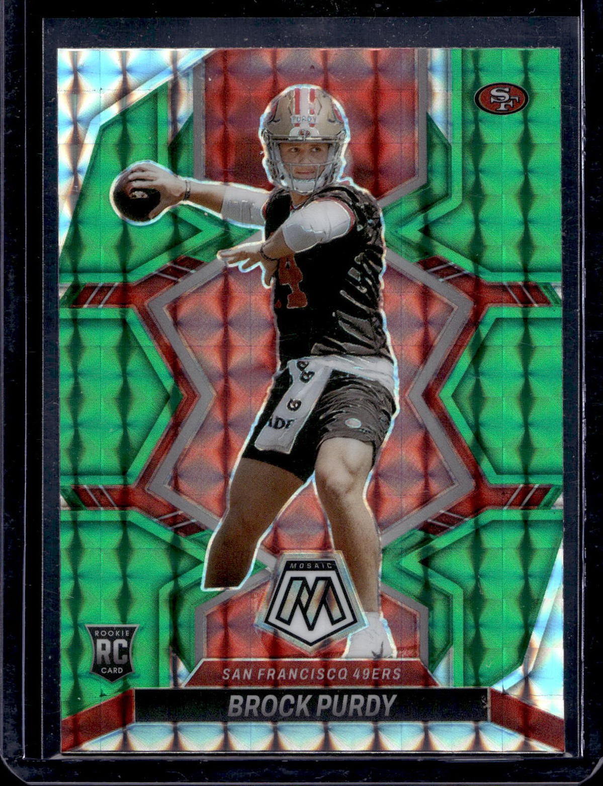 2022 Panini Mosaic Brock Purdy Mosaic Green Rookie San Francisco 49ers 367
