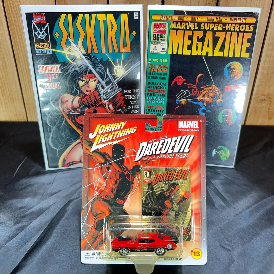 Daredevil Marvel Comics Johnny Lightning Collection Electra #1 - Free Shipping! - Image 3 of 4