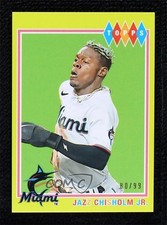 2022 Topps Brooklyn Collection Chartreuse 80/99 Jazz Chisholm Jr #45 r0j