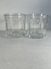 Vintage Luminarc Style 10 Panel Clear Rocks Lowball Drink Juice Water Work Glass