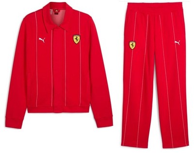PUMA Ferrari Race Premium Suit Jacket & Pants Red Rosso Corsa Men's Medium M