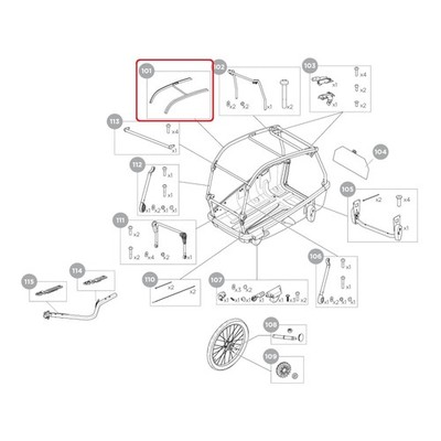 Thule Upper Profiles Profil oben für Bexey M Anhänger