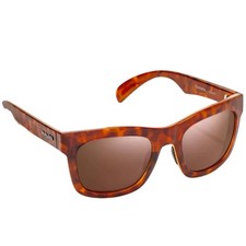 Bajio Cometa Sunglasses, Brown Tort Gloss Frame, Copper Glass Lens