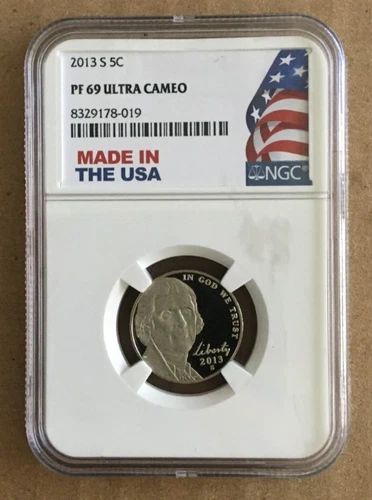 2013-S Jefferson Nickel NGC PF69 Ultra Cameo Made in USA Label