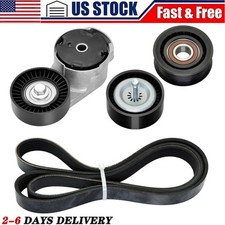 Drive Serpentine Belt Tensioner Idler Pulley Kit For Chrysler Dodge Ram Jeep 3.6