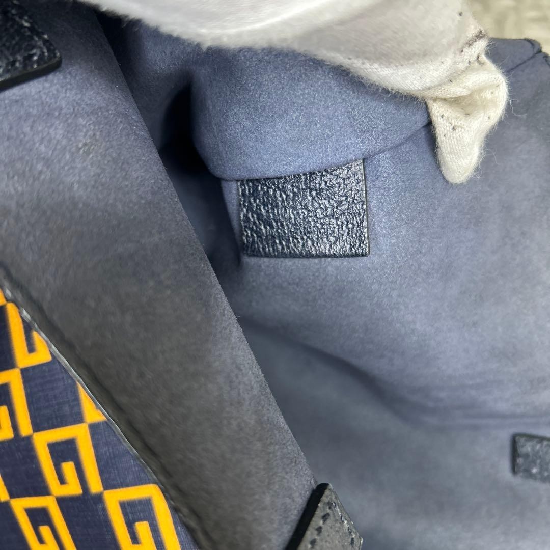 GUCCI Square G Tote Bag PVC Leather Black Large Capacity Authentic thumbnail 18