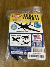 TimMee Processed Plastic OD Black WW2 Fighter Ace Planes Tim Mee Army Men Set
