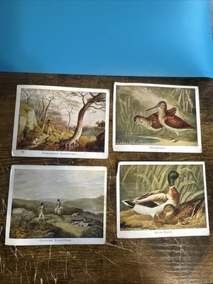 #ad MAC FISHERIES CARDS 1923 quot; Sporting Prints quot; Lg Size 4 Cards $12.99