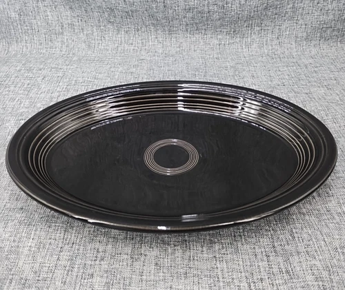 Fiesta Black Large Oval Platter 13 5/8” Fiestaware VG Condition Light Use Marks