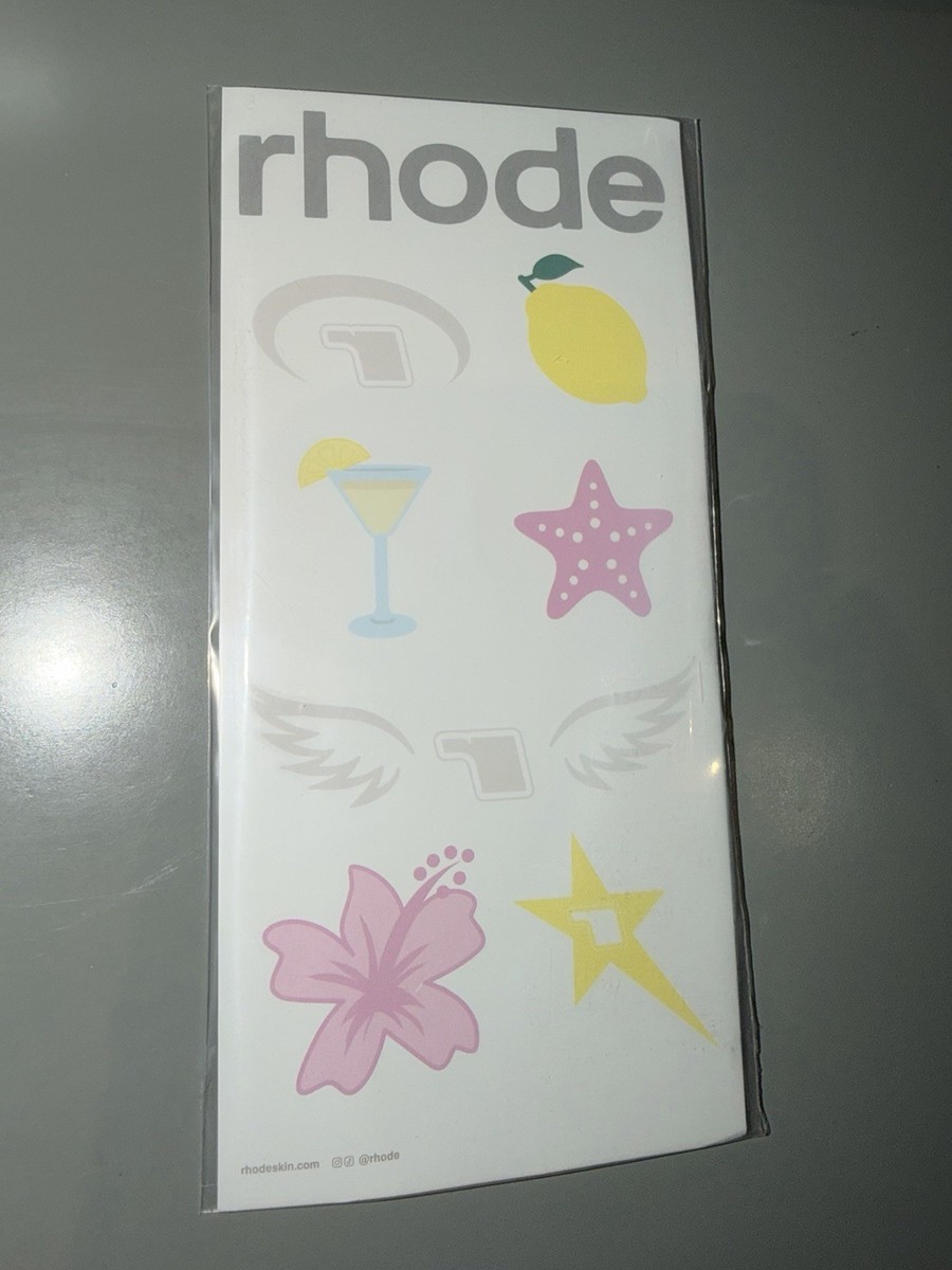 RHODE Skin Lemontini Temporary Tattoo Sheet - New in Bag! 7