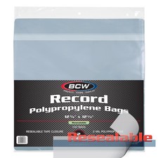 BCW Resealable 12-Inch Record Bags - 100 Pack