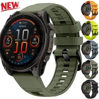 QuickFit Watch Band For Garmin Fenix 8 E 7 7X 6 6X Pro 5 5X Solar Silicone Strap