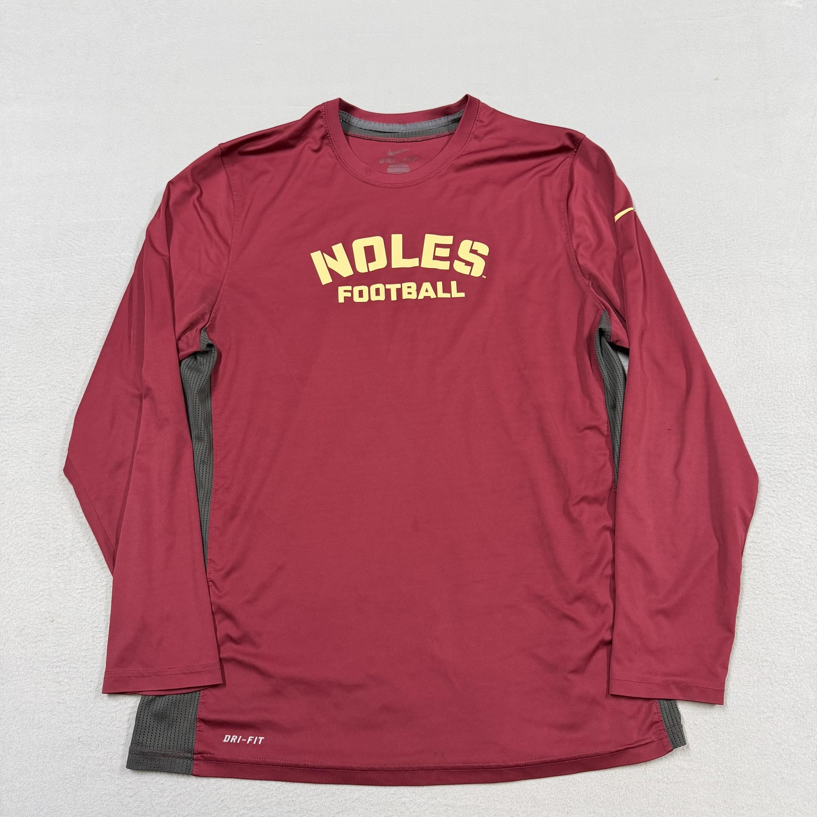 Florida State Seminoles Shirt Mens Large NCAA Football Nike Dri Fit Long Sleeve