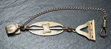 ANTIQUE GOLD FILLED WATCH FOB AND CHAIN I198
