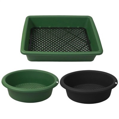 Soil Sifter for Gardening Stackable Rustproof Pellet Sifter Mesh