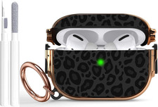 Compatible Airpods Pro 3 Case Lock Leopard Women, Secure Lock Clip Hard Shockpro