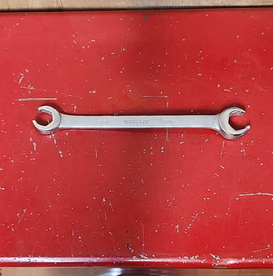Wright Tools SAE 5/8'' x 11/16'' Flare Nut / Line Wrench 6pt 1622 NOS Vintage USA