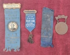 Civil War GAR RIBBONS & Badge:  CT 1902 Nat'l Encampment, Des Moinse IA, PA,  NH