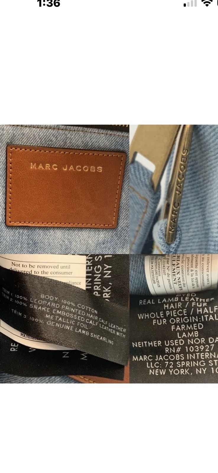 Marc Jacobs Denim Patchwork Applique Artistic Des… - image 6