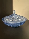 Vintage Indiana Glass Windsor Blue Candy Dish