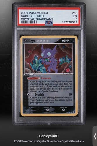 Sableye graded PSA 5 for sale on eBay