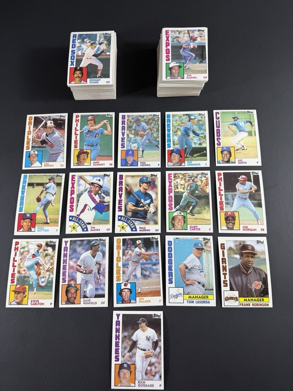 (200) 1984 Topps Lot w/ Stars Ripken- Schmidt- Carlton ++ High Grade NM-MT to MT