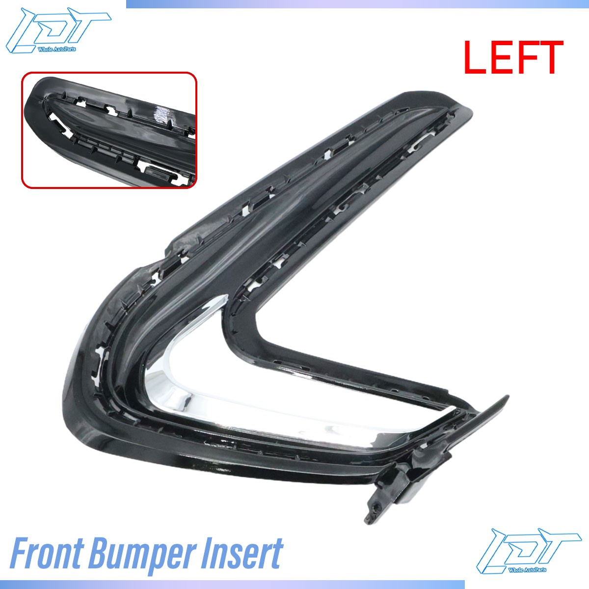 Front Bumper Fog Light Cover For 2017 2018 Hyundai Elantra Driver Left Side