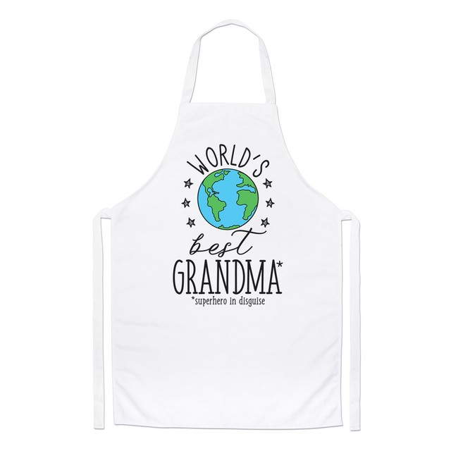 World's Best Grandma Chefs Apron Funny Gift Present Grandmother Cooking BBQ eBay