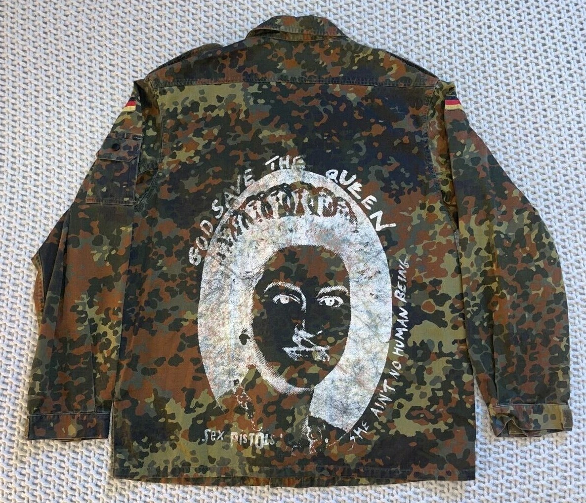 Vintage RARE OOAK Sex Pistols God Save The Queen German Military  