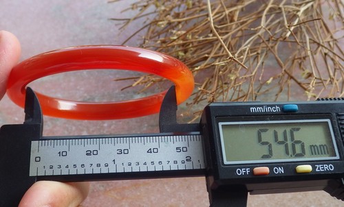 1 Pcs CHINESE Red AGATE JADE JADE Round circle Bangle Bracelet 54 mm 397754 - Picture 7 of 9