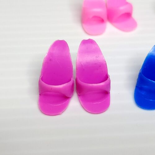 1980s Barbie Superstar Open Toe Heels Shoes Mules Hong Kong Pink Blue Purple - Picture 16 of 27