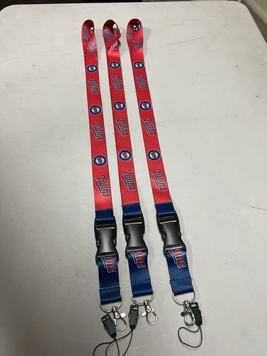 Minnesota Twins Baseball MLB Lot Of 3 Lanyard Key Ring Keychain Safety Clip New. - Picture 2 of 12