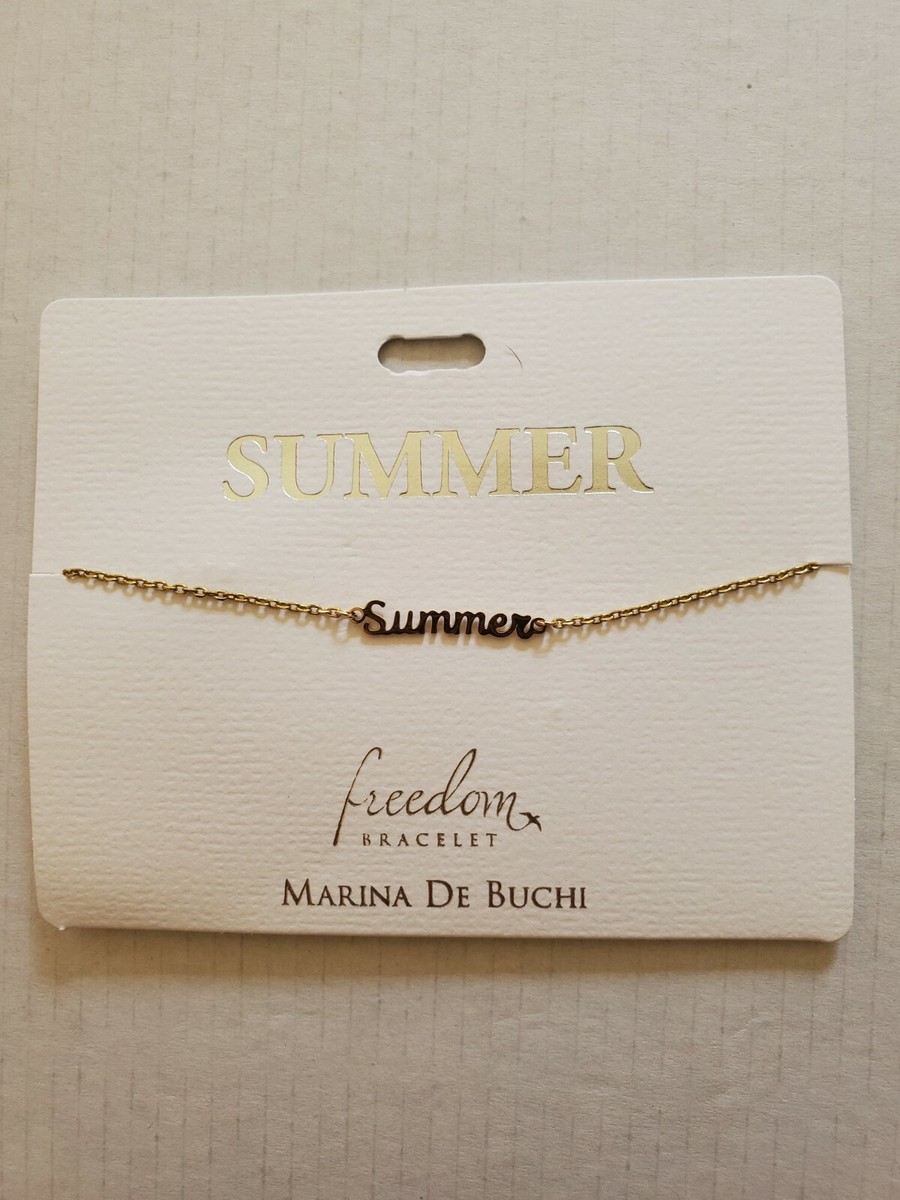 Marina De Buchi SUMMER Adjustable Bracelet Fits Most Sizes Nickel