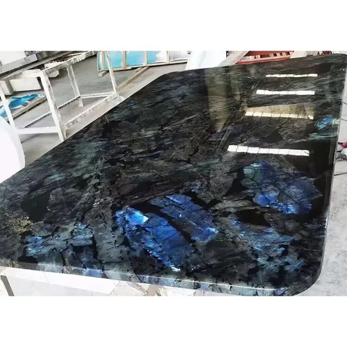 Labradorite Counter Top Table, Agate Stone Coffee Sofa Center Table Top, 36"x24" - Picture 15 of 19