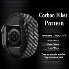Carbon Fiber Watch Band Strap For Apple Watch Series 6 7 8 9 10 11 Ultra 3 SE 3