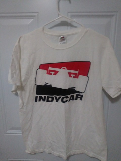 Indy Racing League Indy Car Series Tee T Shirt Size M White Black Red