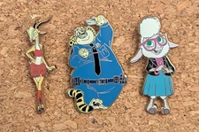 Disney Pin set of 3 Zootopia Booster Bellwether Giselle Clawhauser 2018