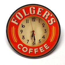 Foldger's Coffee Advertising Clock Fridge Magnet BUY 3 GET 4 FREE MIX & MATCH