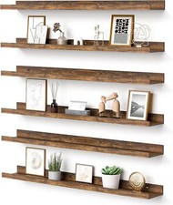 Floating Shelves for Wall, Wall Shelves for Decor Storage Set of 6, Wall Mounted