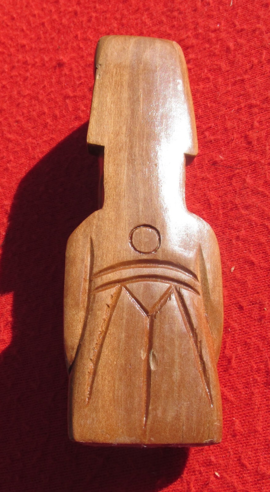 vintage Moai Kava kava Hand Carved Wooden Statue Easter Island Figure