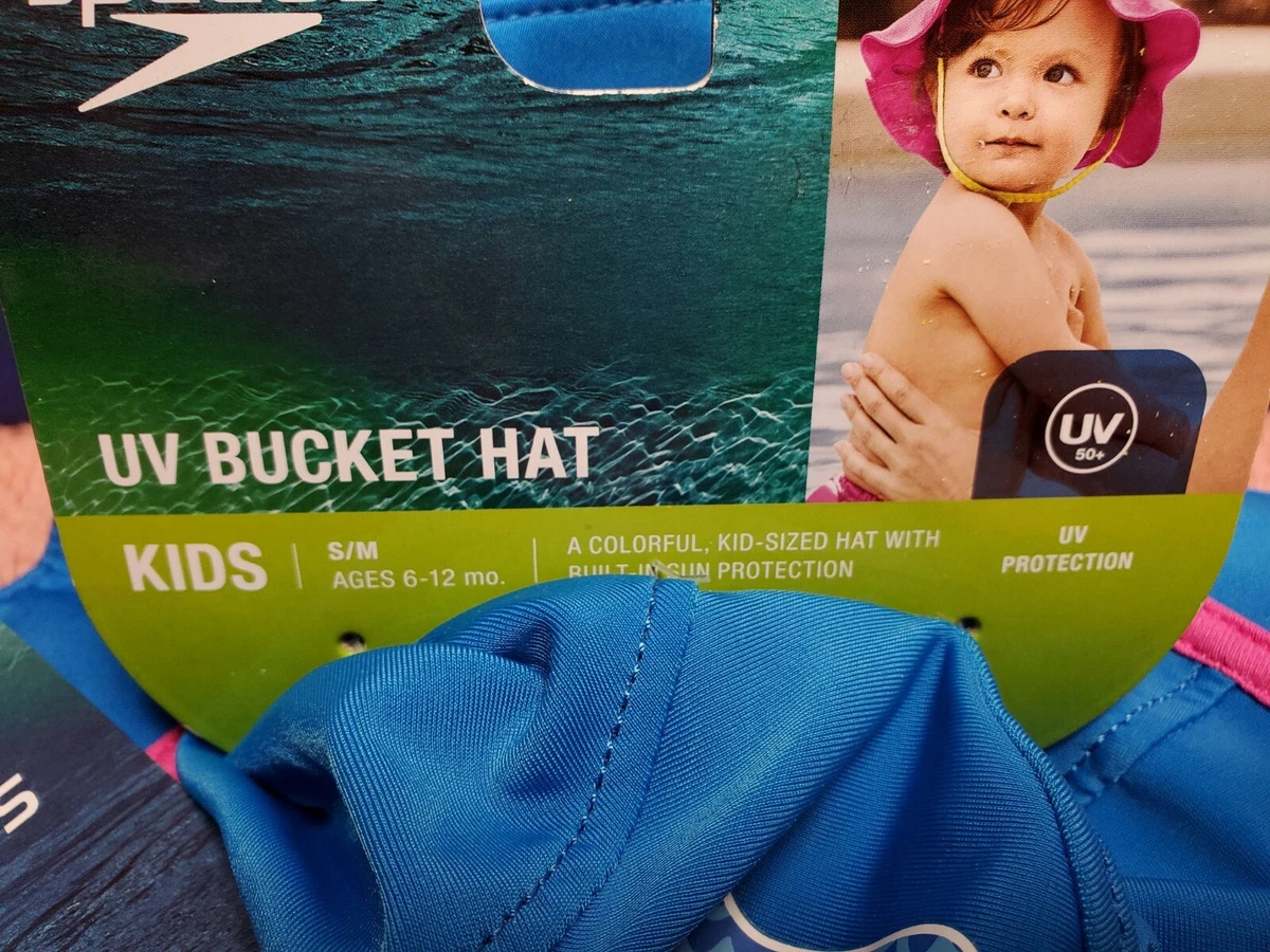 Speedo UV Bucket Hat Kids UV 50 Swim Hat Sz S M 6 12 Months