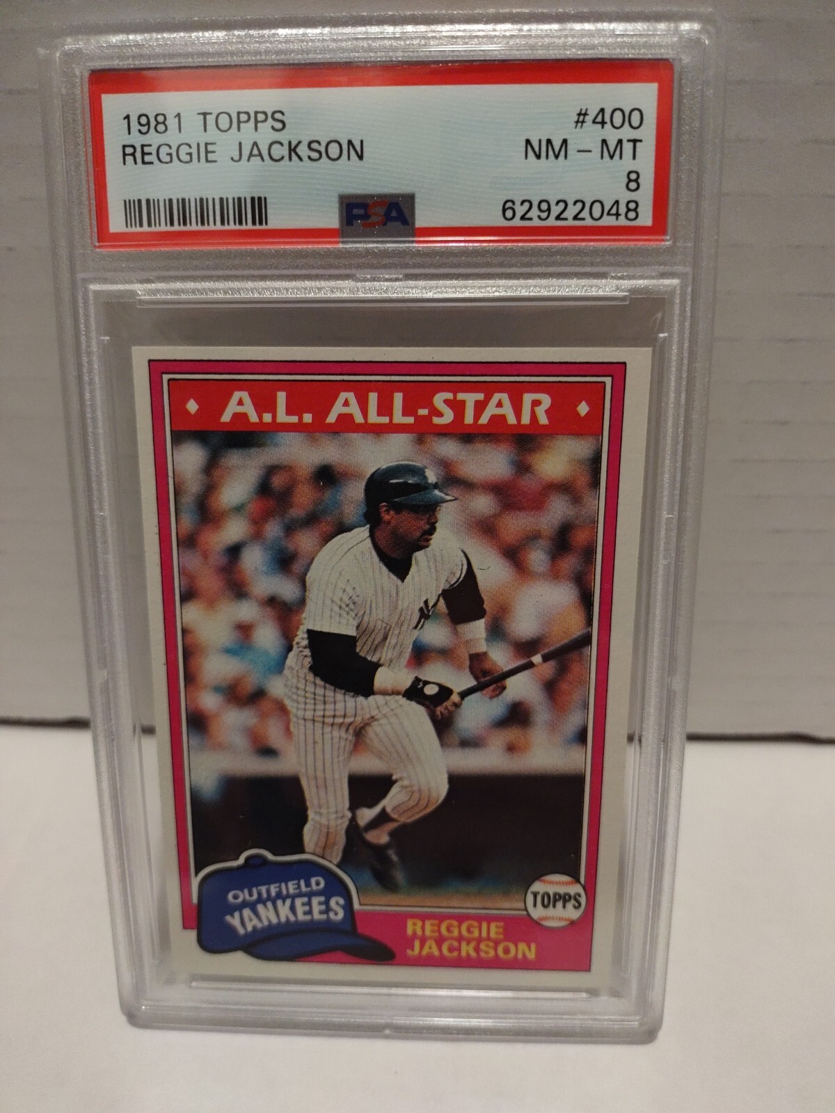 1981 Topps Baseball #400 Reggie Jackson ALL-STAR Yankees PSA 8 NM-MT